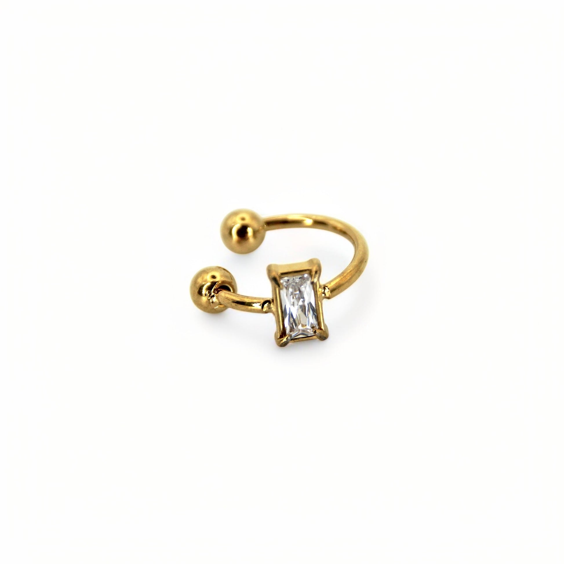 Ear Cuff Sparkling Rect