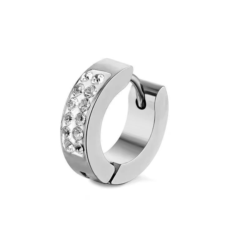 Orecchino Bold Crystal Hoop