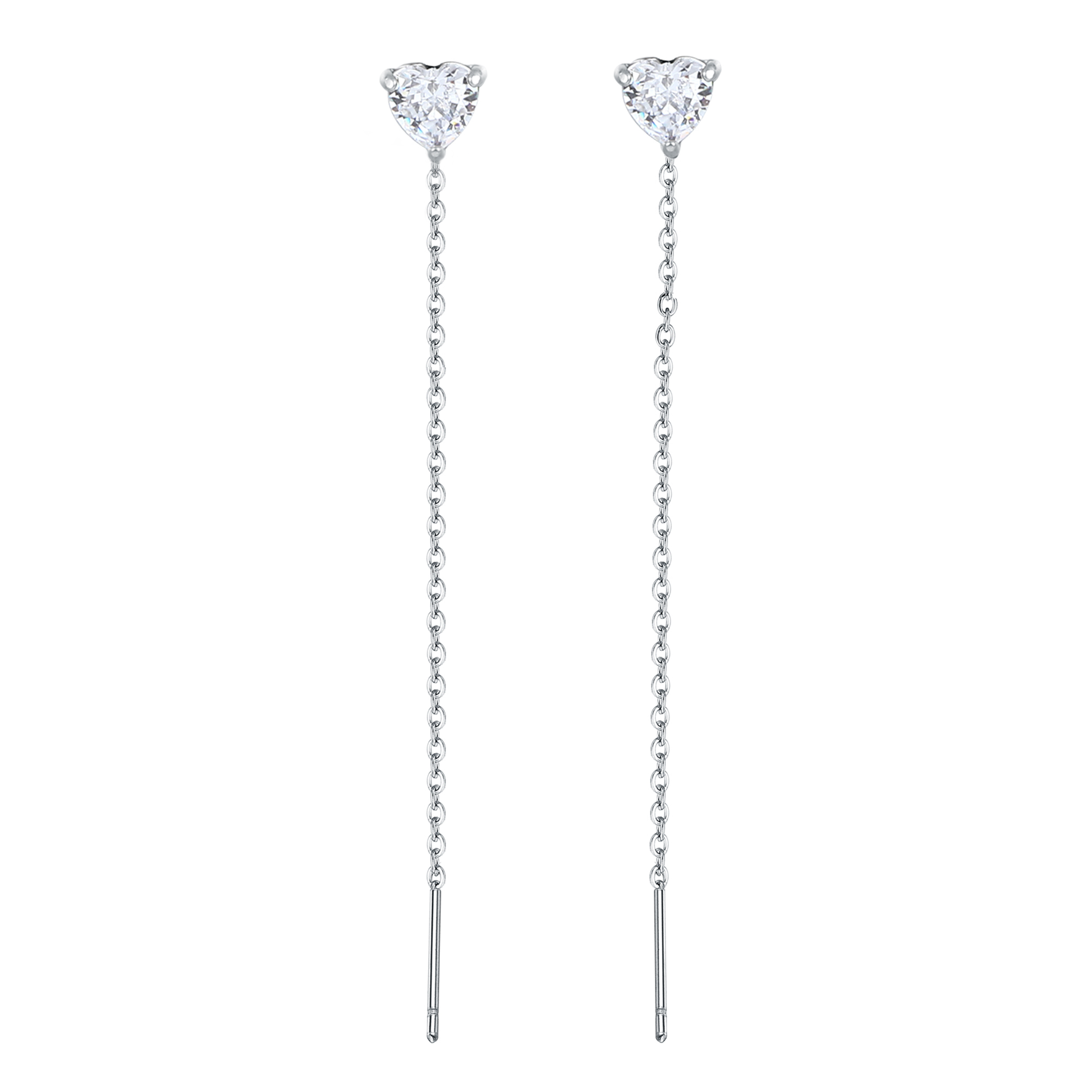 Crystal Heart drop earrings