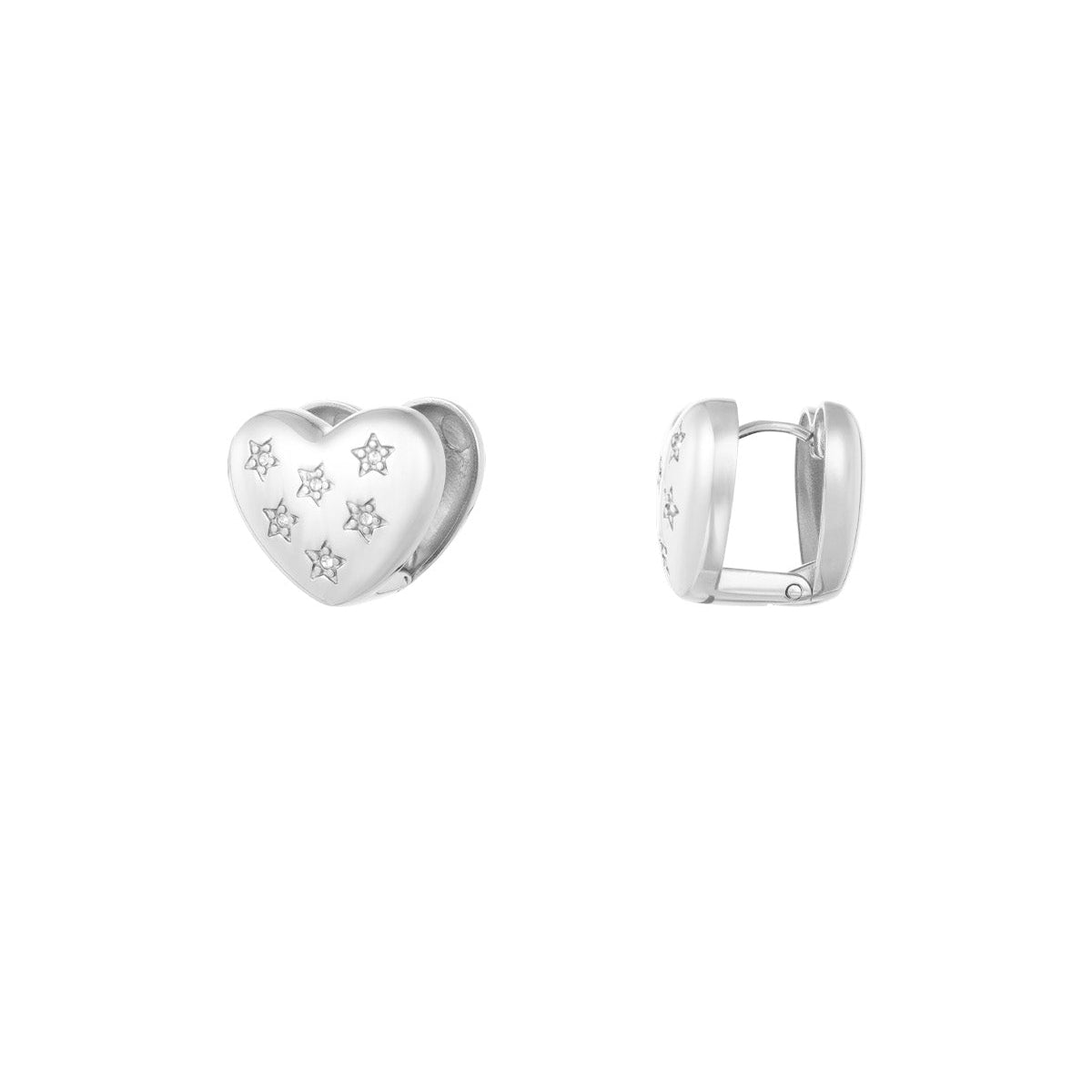 Orecchini Button Stellar Heart