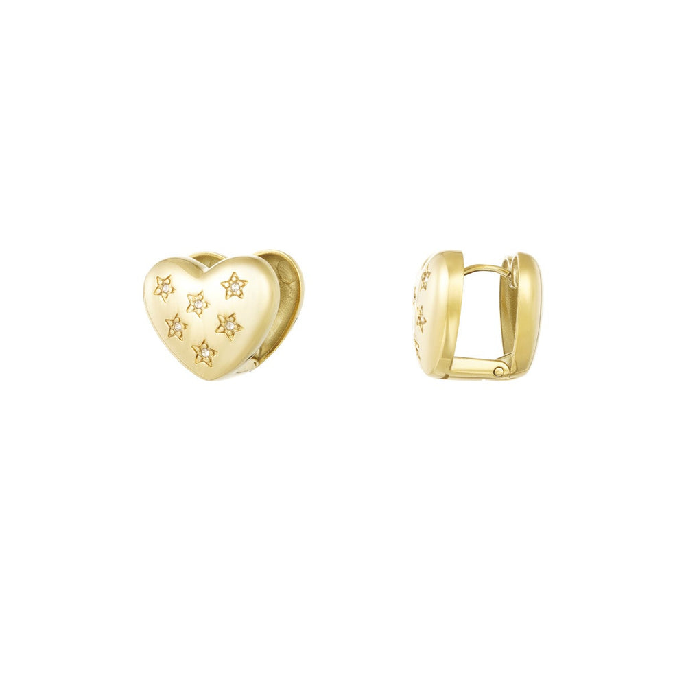 Orecchini Button Stellar Heart