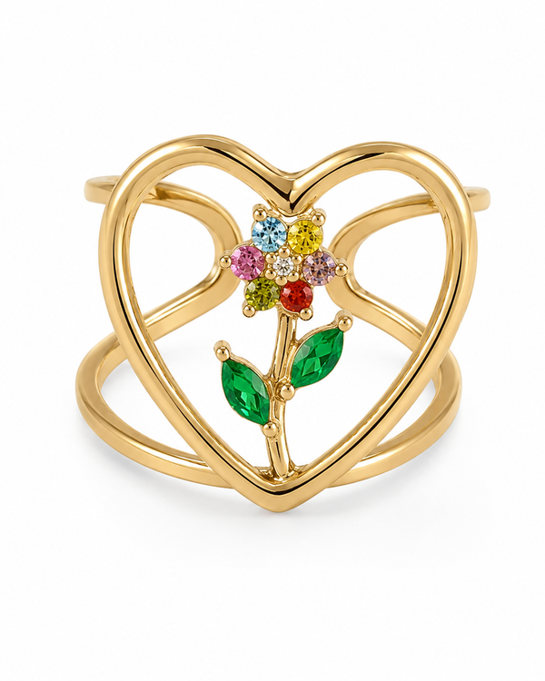 Anello Crystal Bloom Multicolore