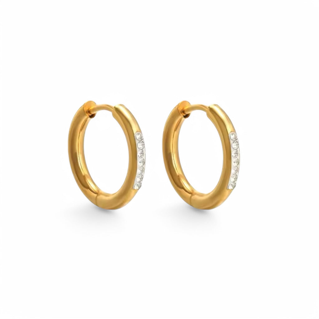 Orecchini Big Crystal Hoop
