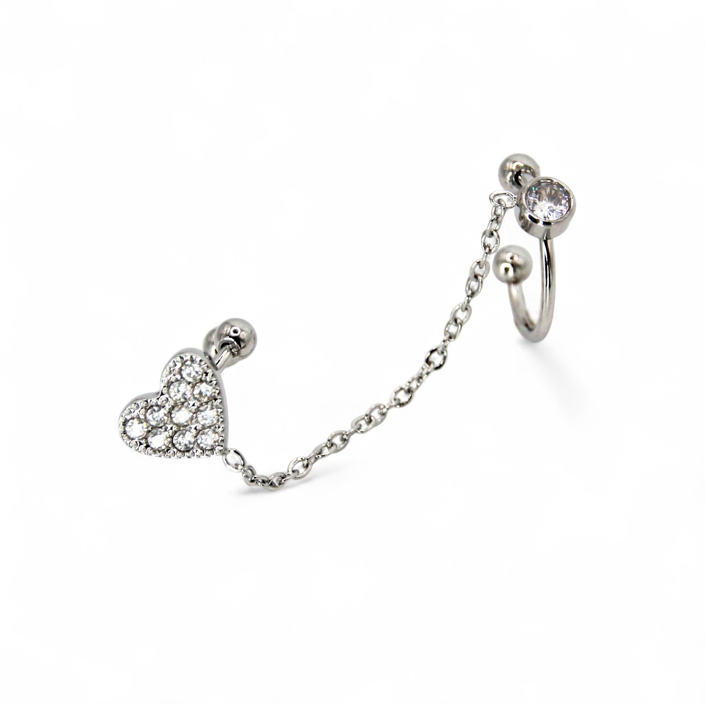 Ear Cuff Sparkling Heart