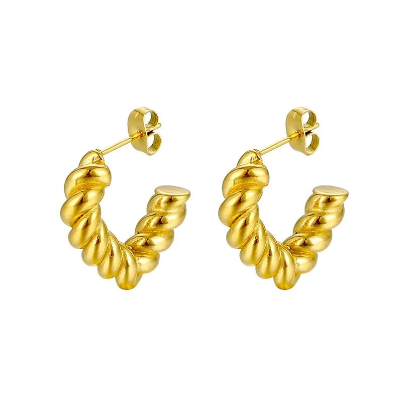 Braid Triangle Earrings
