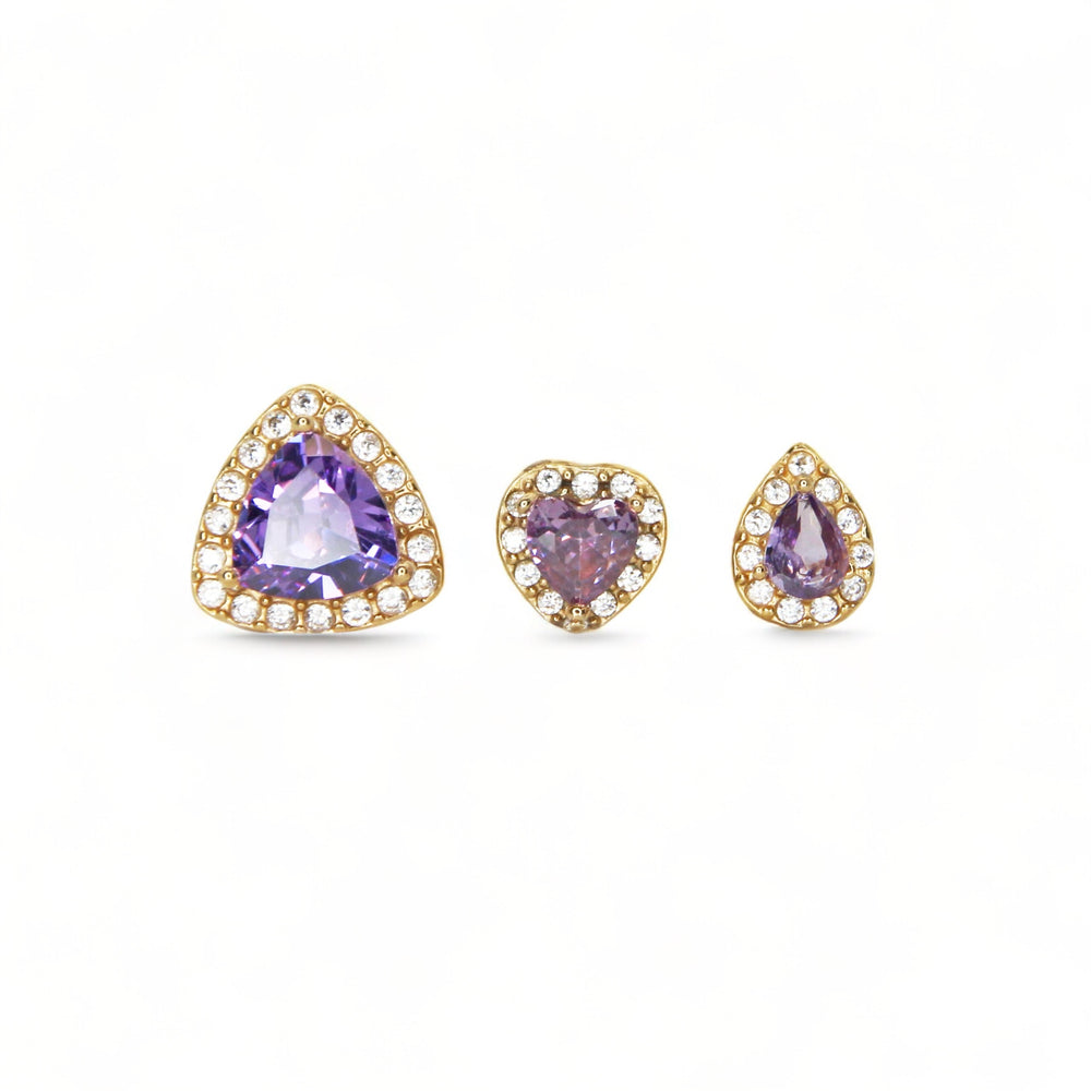 Set 3 Orecchini Crownelle