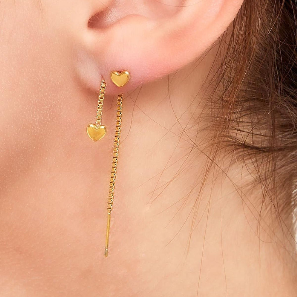 Bold Heart Drop Earrings