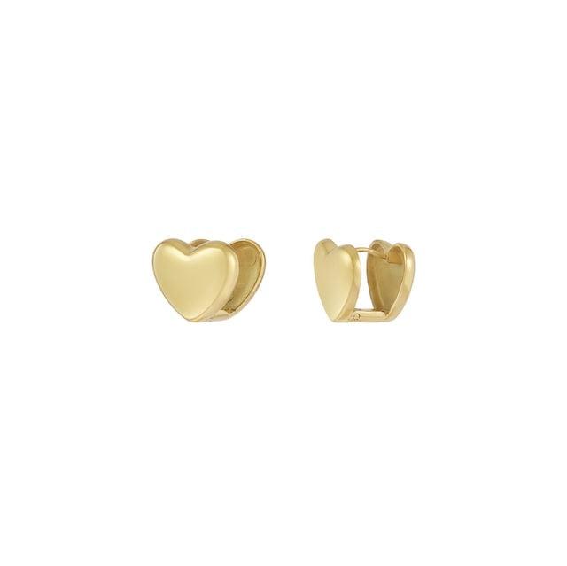 Heart Button Earrings
