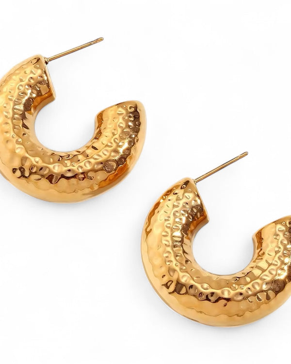 Chubby Hammered Earrings