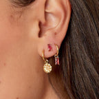 Hoop Earrings Sparkling Rect