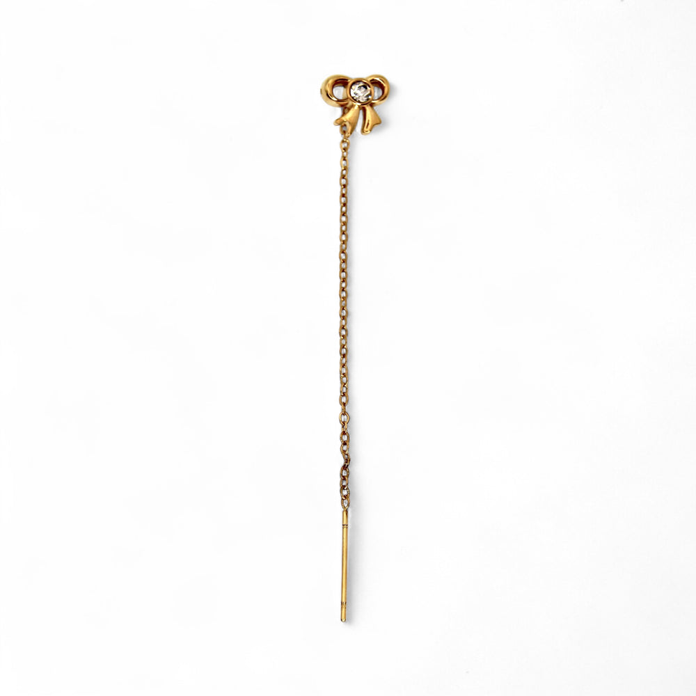 Drop earrings with bow