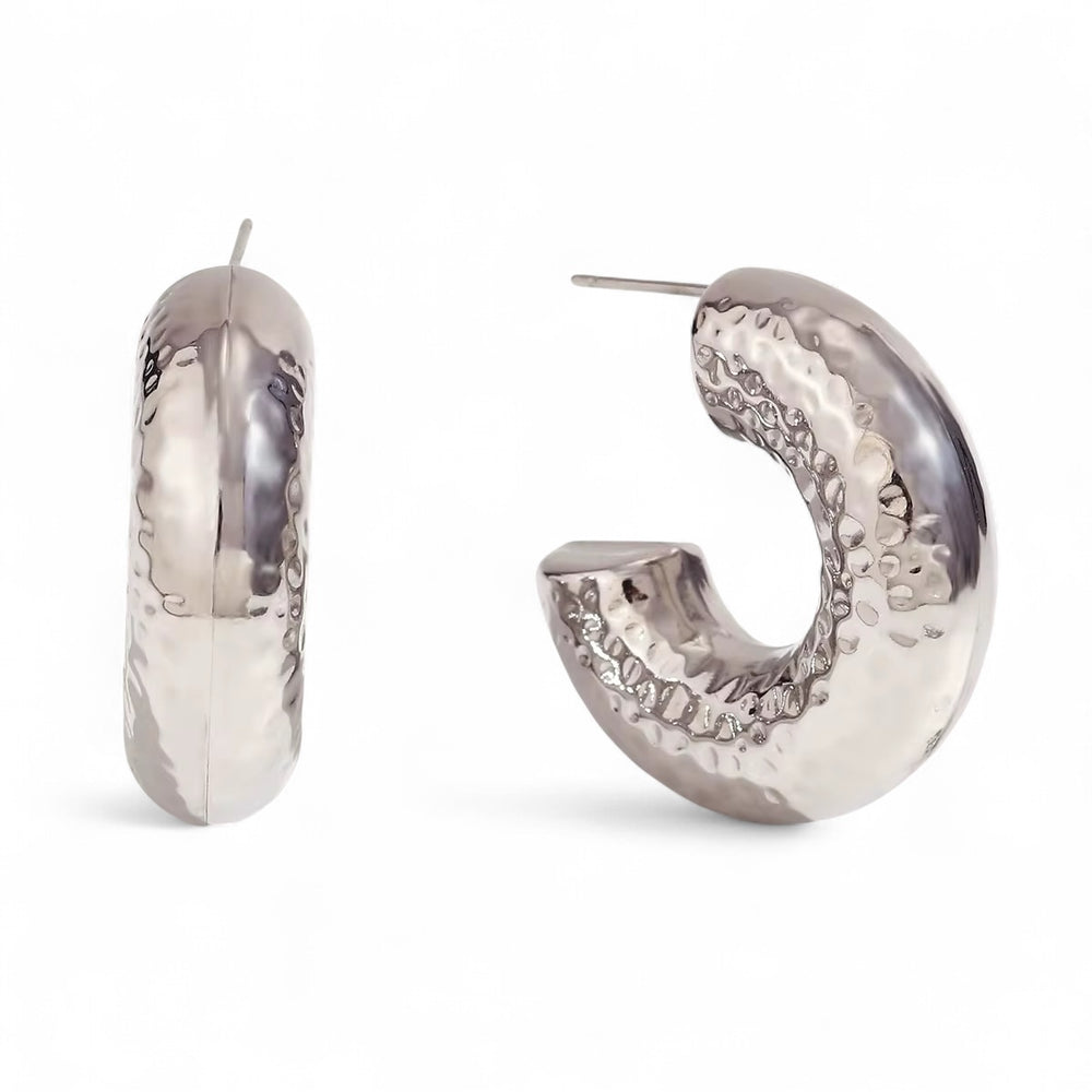Chubby Hammered Earrings