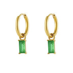 Hoop Earrings Sparkling Rect