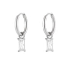 Hoop Earrings Sparkling Rect