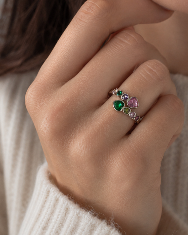 Anello Kaleo Heart Multicolore