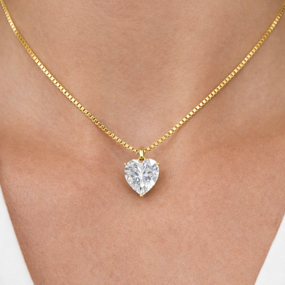 Collana Solitario Crystal Heart