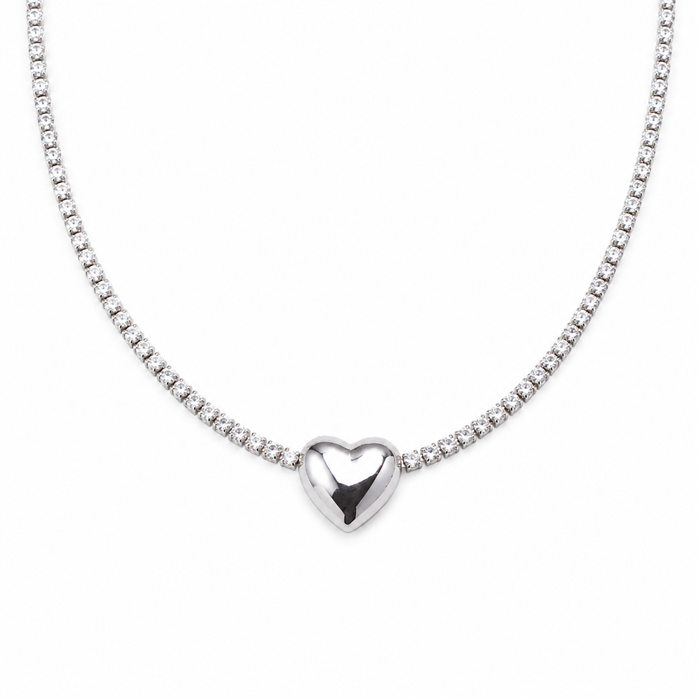 Collana Tennis Cuore