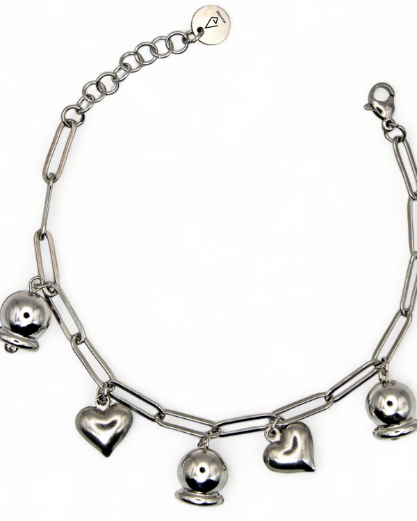 Bells and Hearts Rattle Bracelet