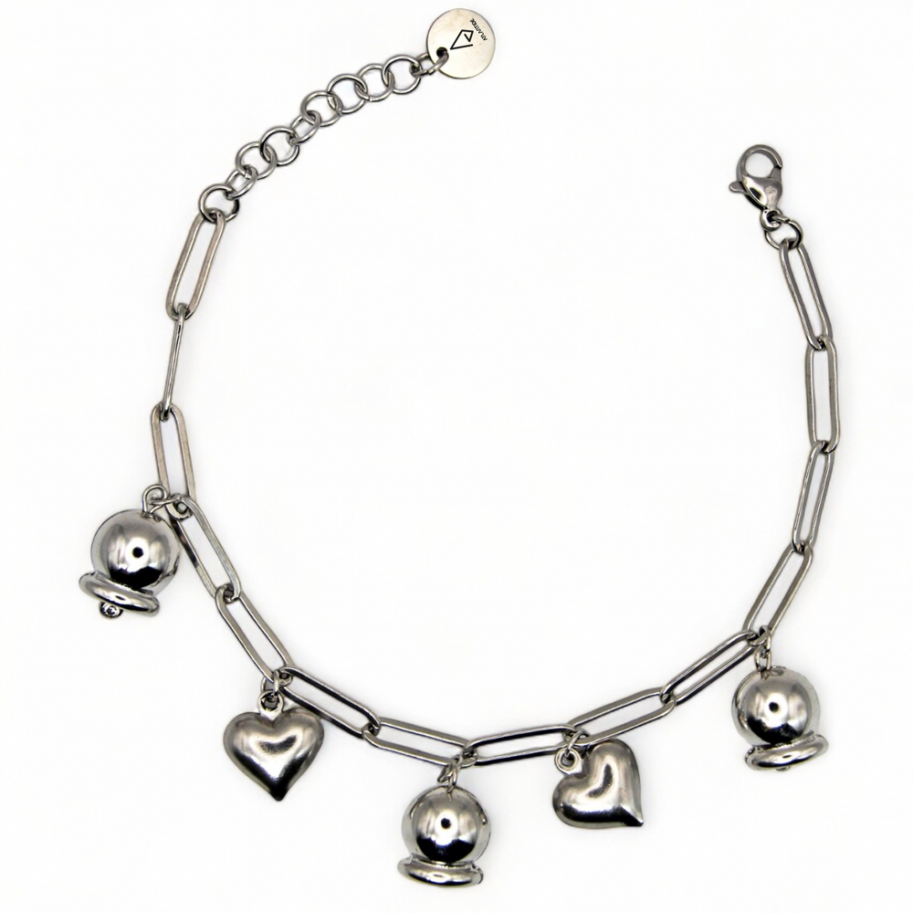 Bells and Hearts Rattle Bracelet
