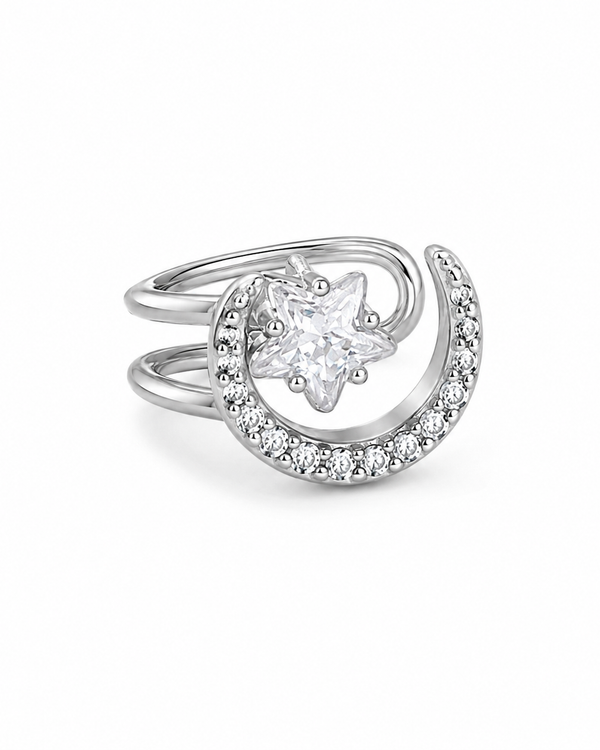 Ear Cuff Luna di Cristallo