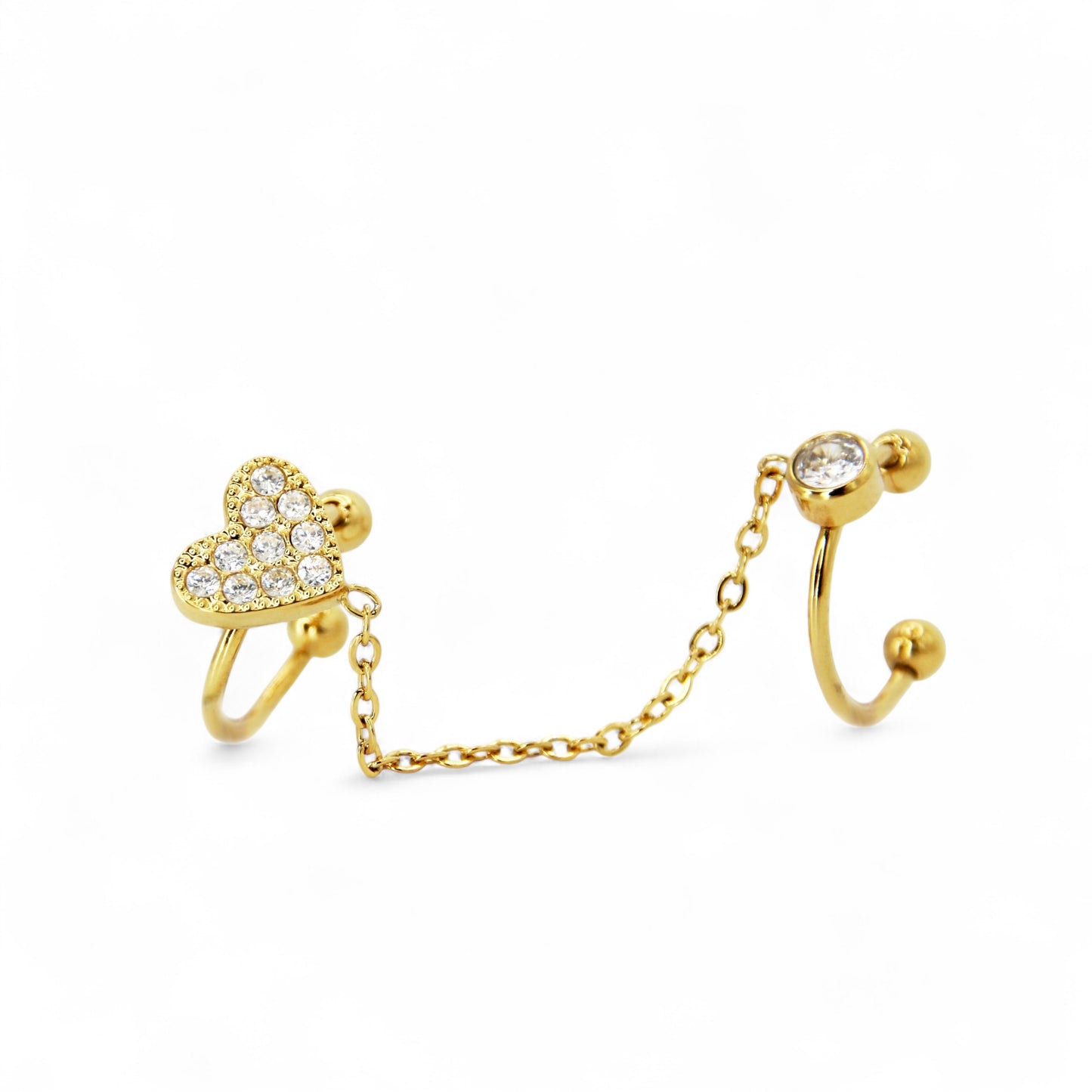 Ear Cuff Sparkling Heart