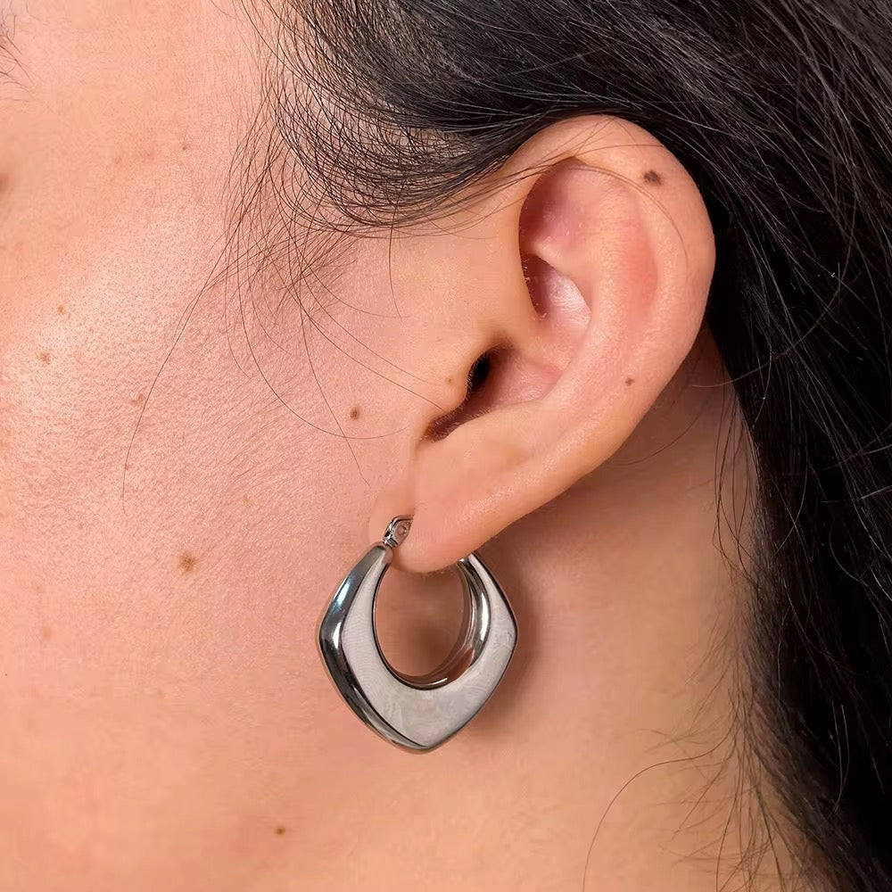 Chubby Square Small Earrings