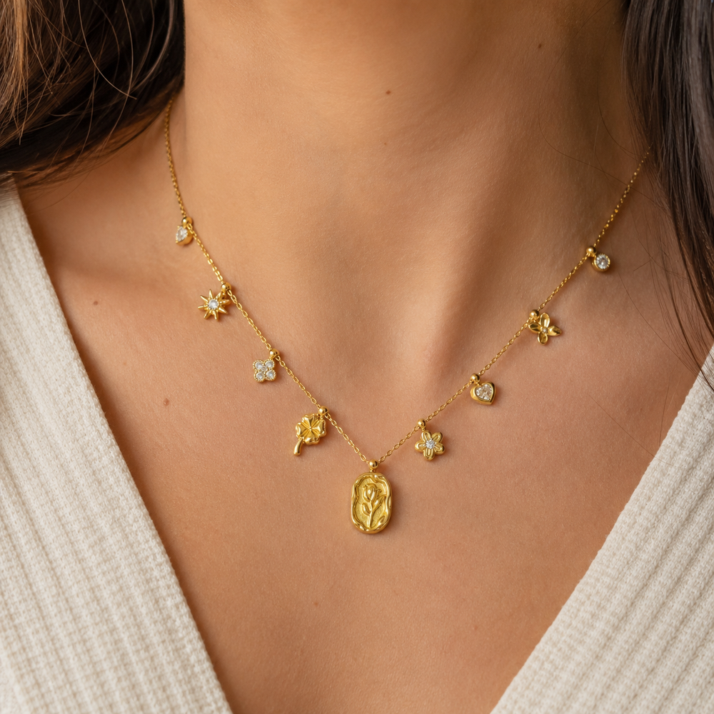 Collana Crystal Flora