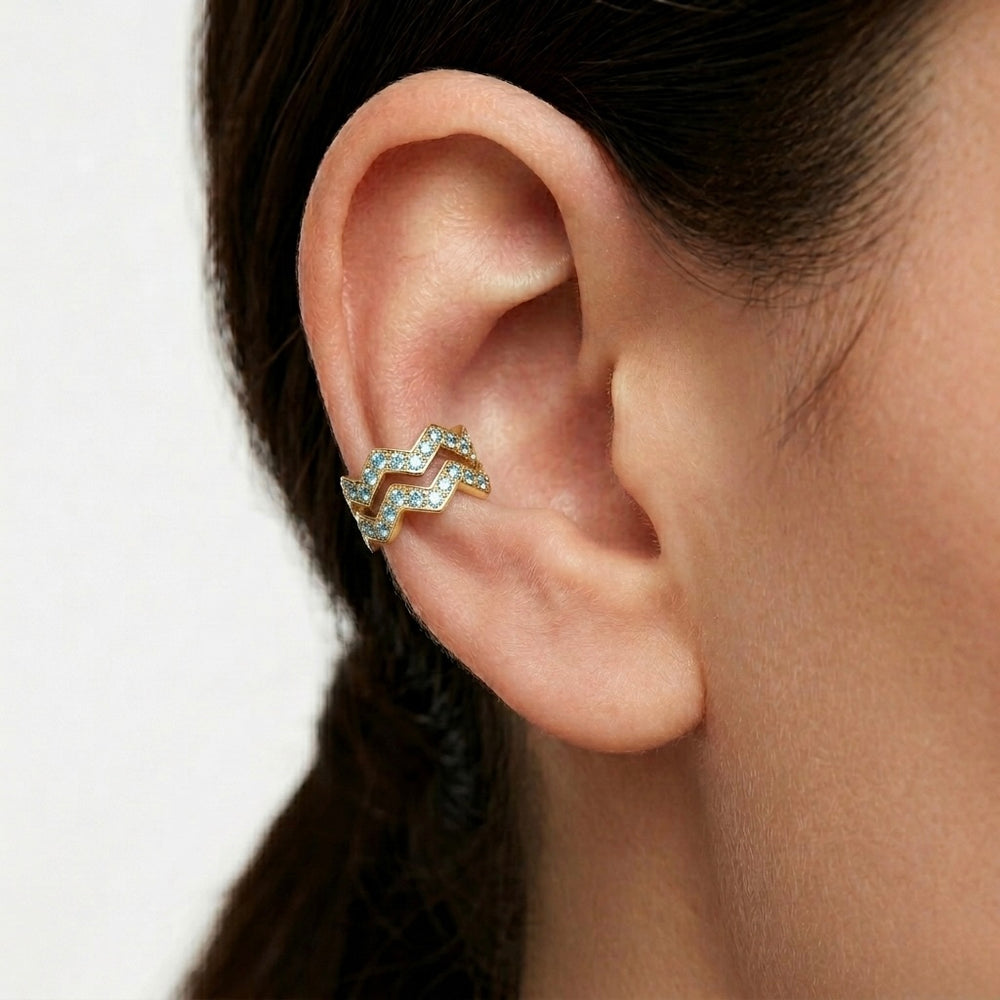 Ear Cuff Cyber Wave