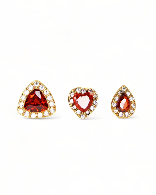 Set 3 Orecchini Crownelle