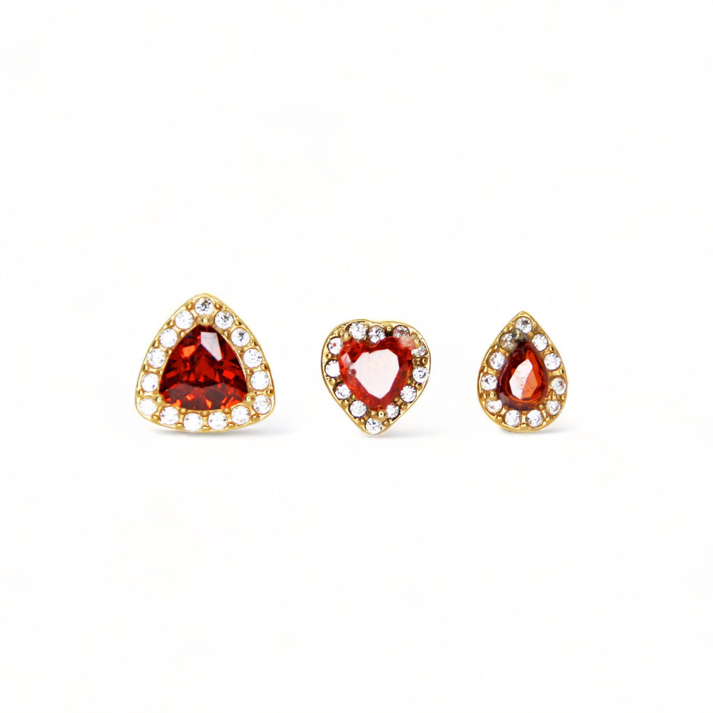 Set 3 Orecchini Crownelle