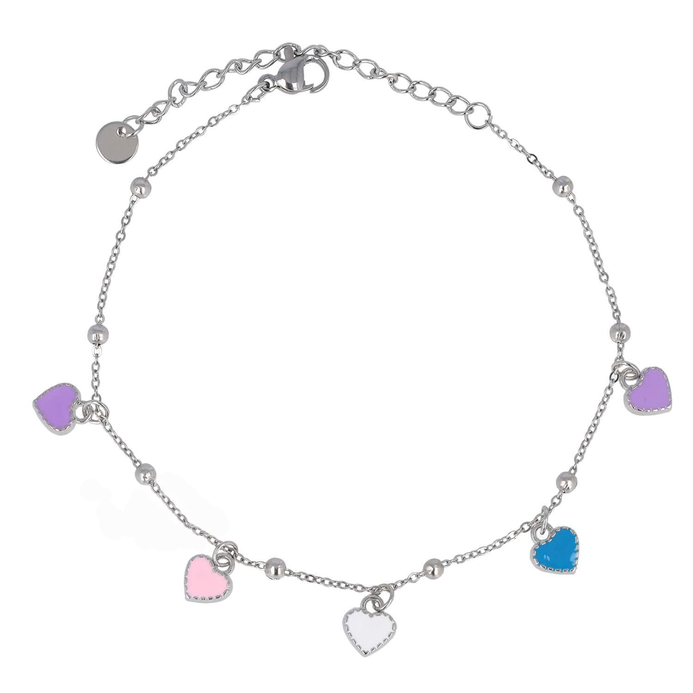 Colorful Hearts Anklet