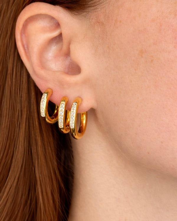 Orecchini Big Crystal Hoop
