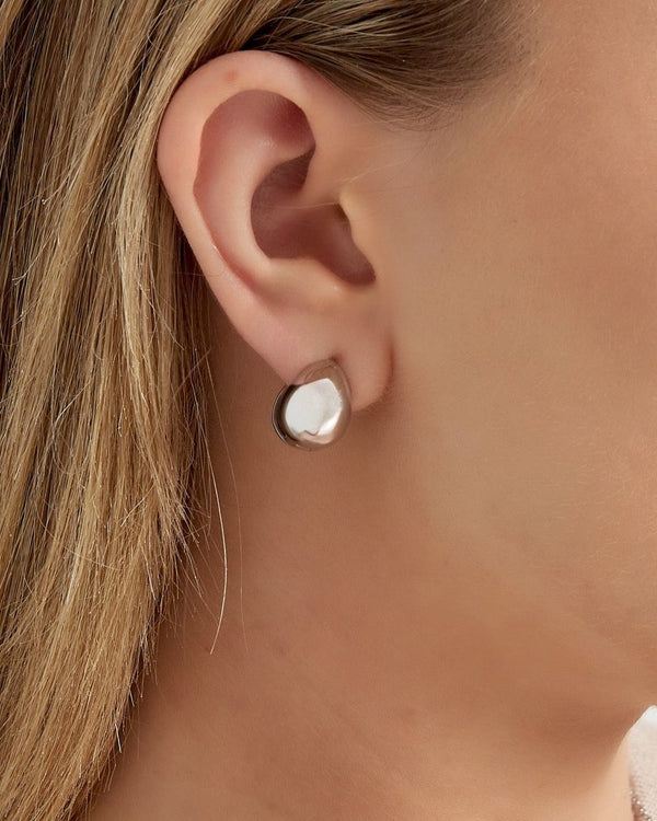 Button Drop Earrings