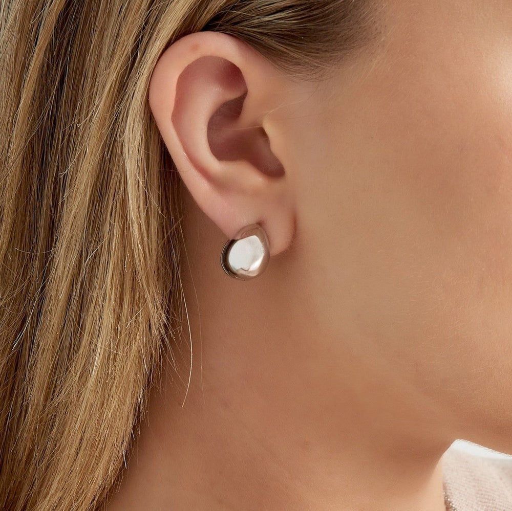 Button Drop Earrings