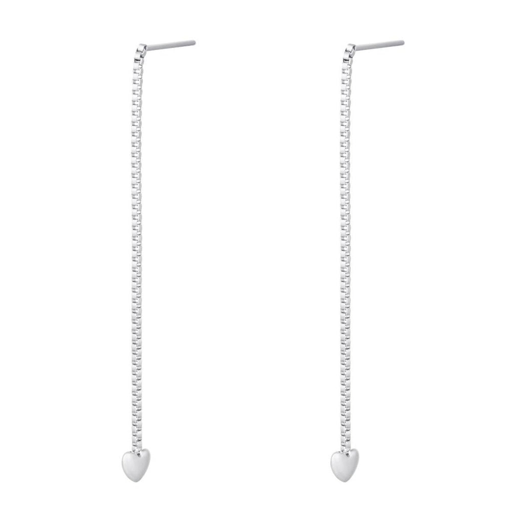 Bold Heart Drop Earrings