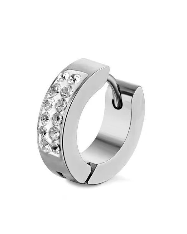 Orecchino Bold Crystal Hoop