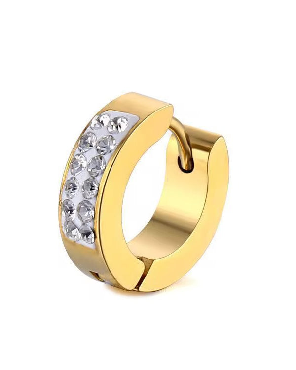 Orecchino Bold Crystal Hoop