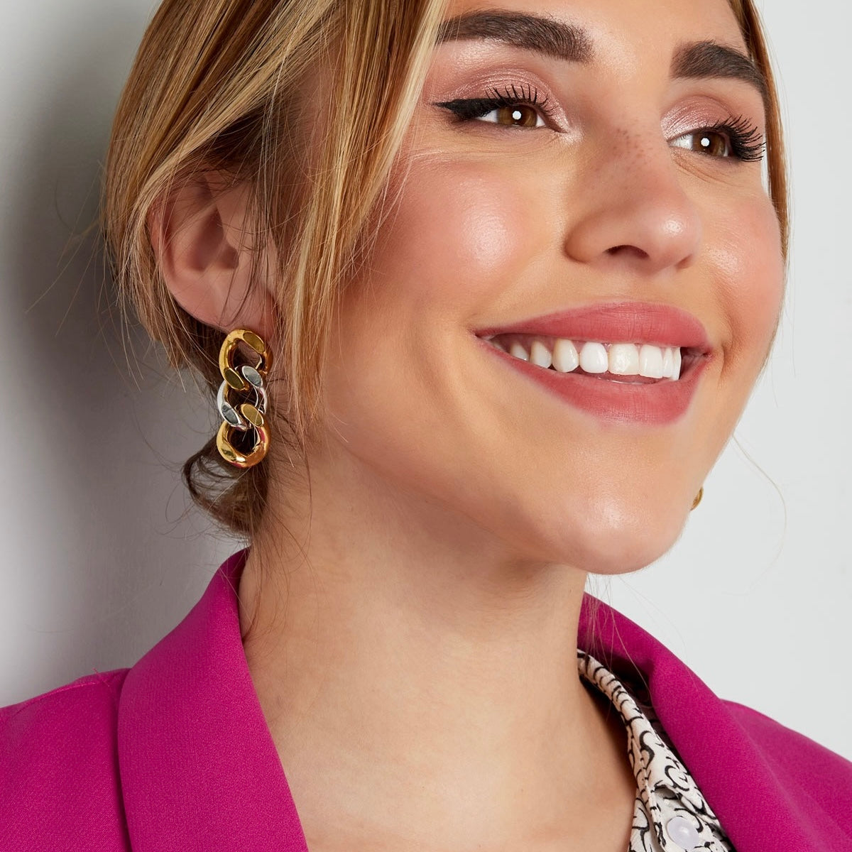 Orecchini Chain Bicolour