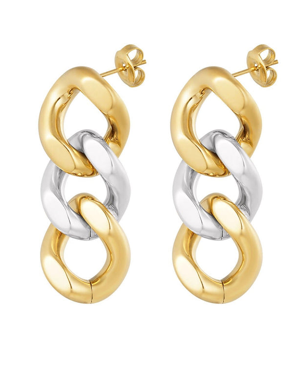 Orecchini Chain Bicolour
