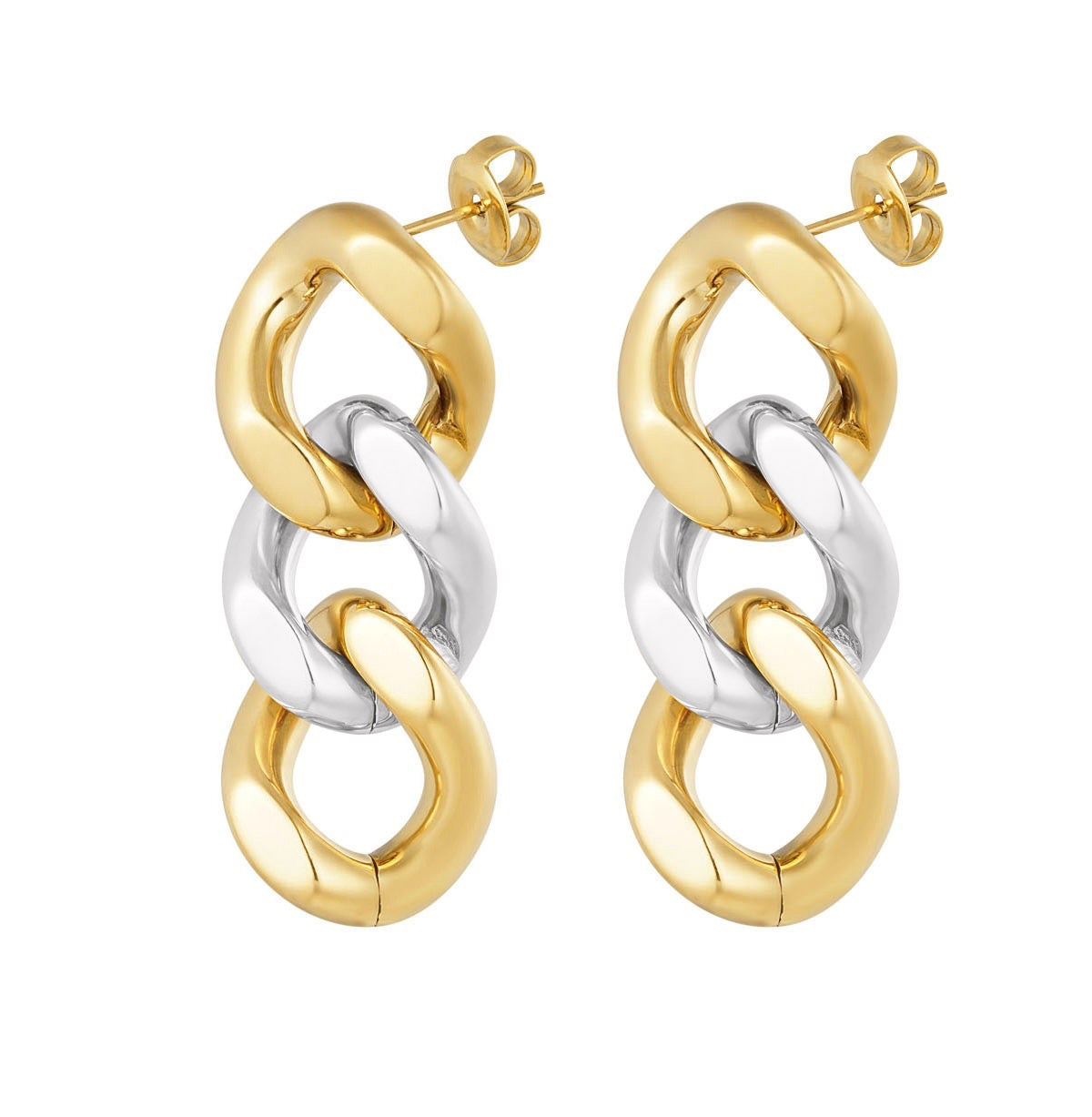 Orecchini Chain Bicolour