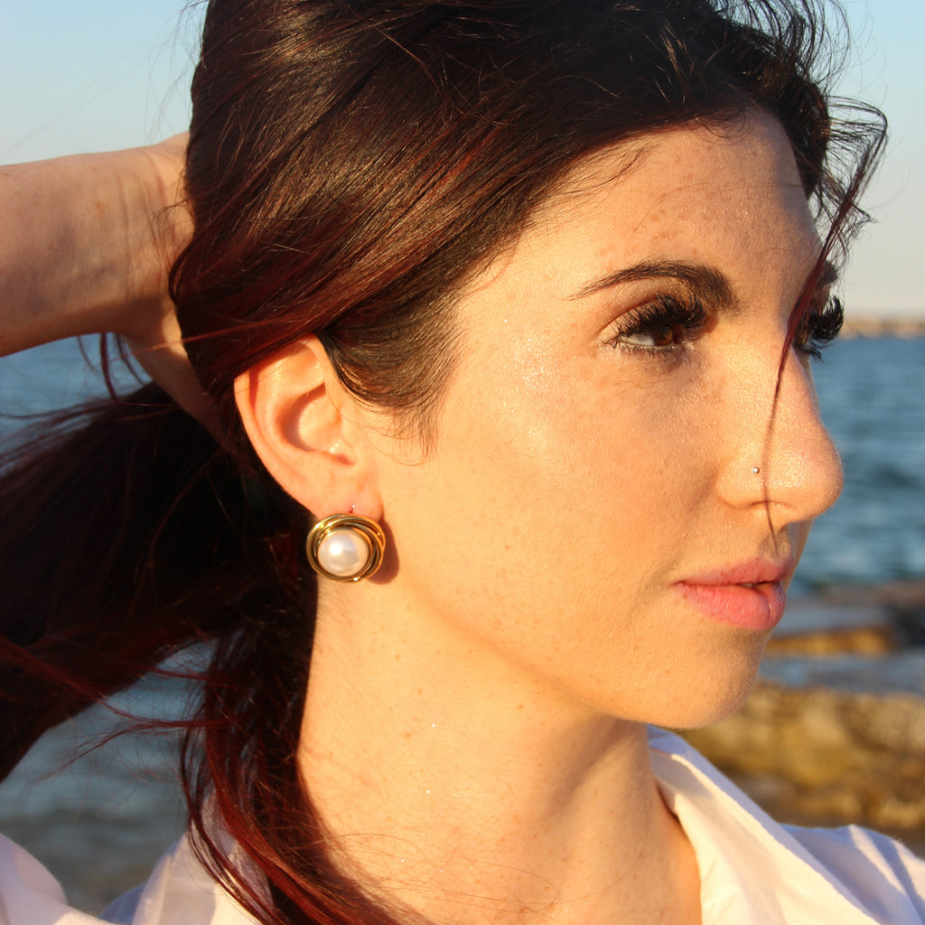 Orecchini Circle Pearl