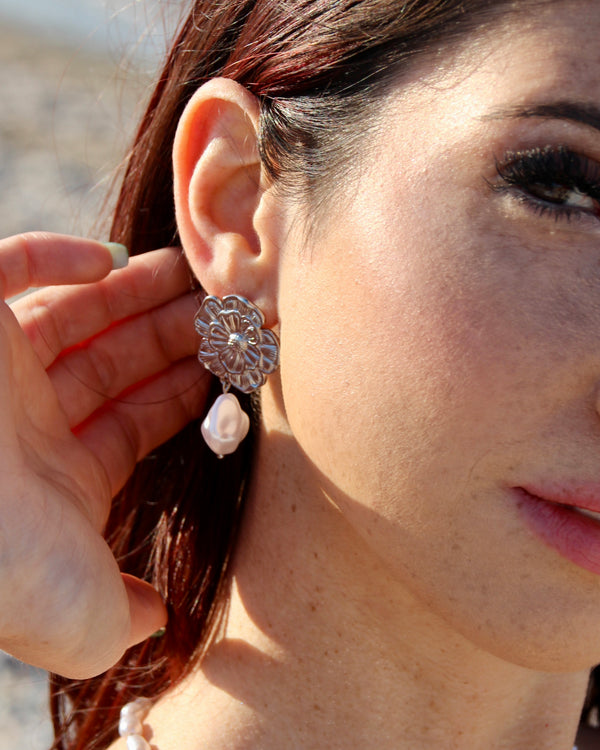 Hibiscus Flower Earrings