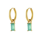 Hoop Earrings Sparkling Rect