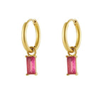 Hoop Earrings Sparkling Rect