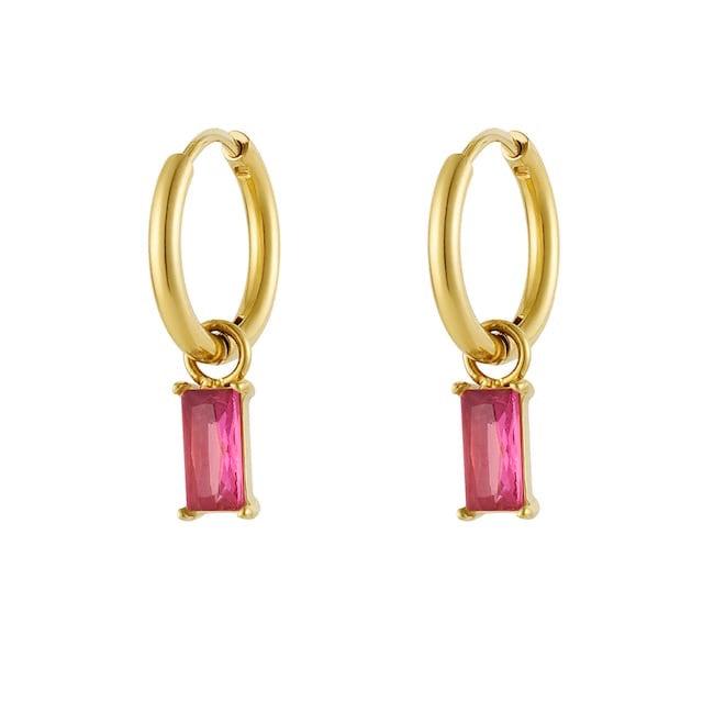 Hoop Earrings Sparkling Rect