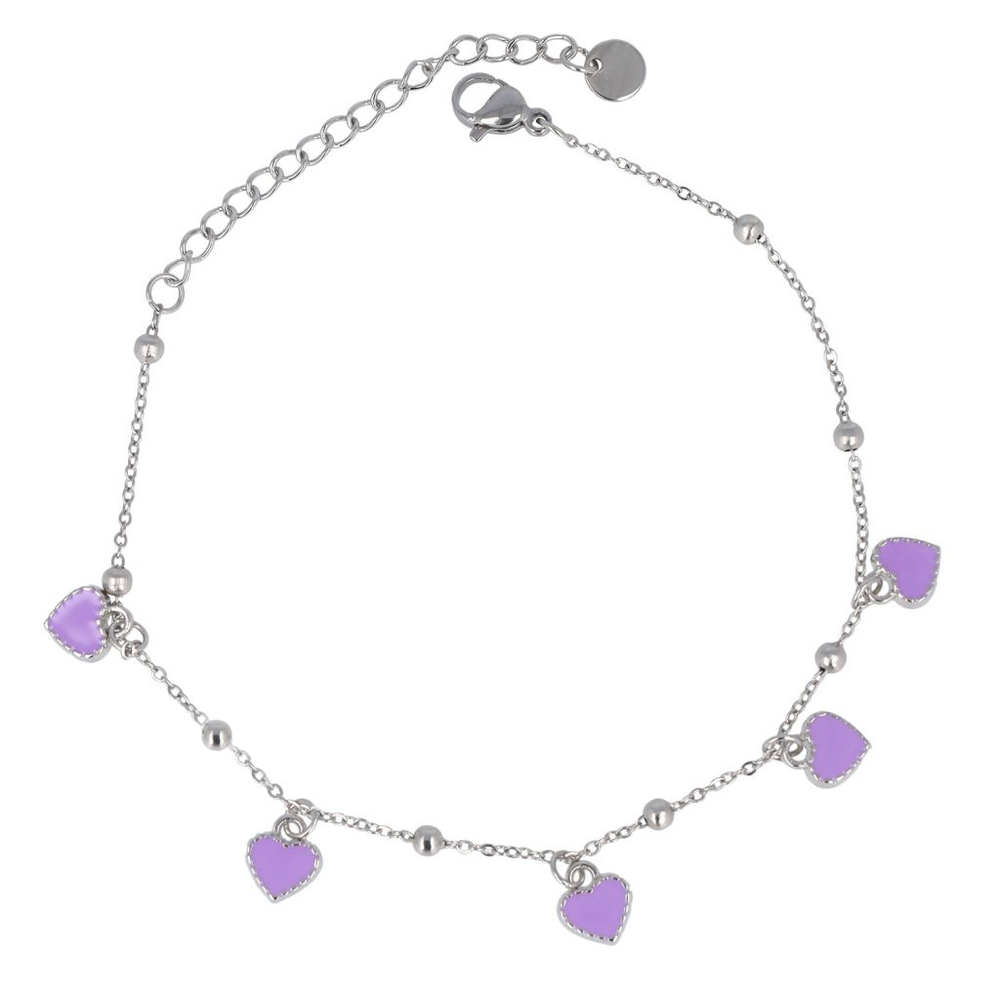 Colorful Hearts Anklet