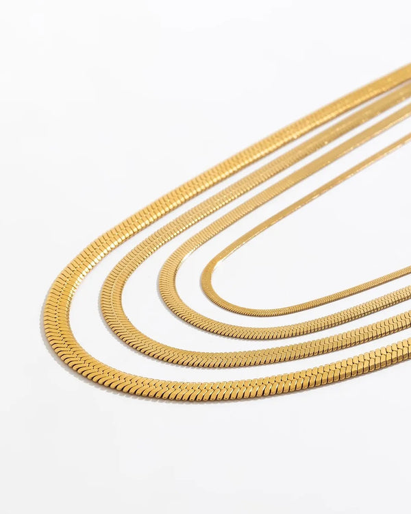 Collana Snake piatta