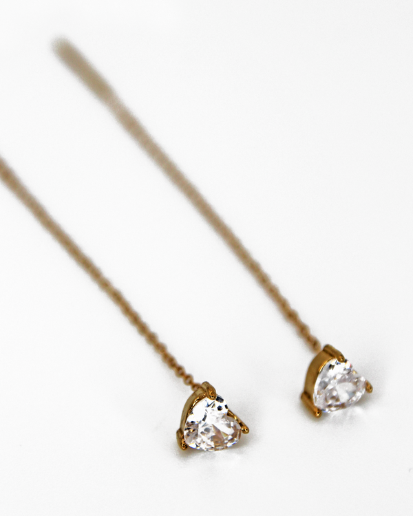 Crystal Heart drop earrings