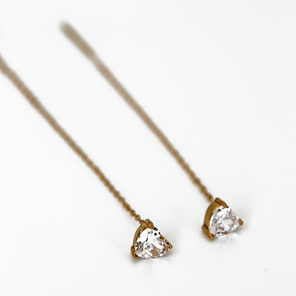 Orecchini saliscendi Crystal Heart