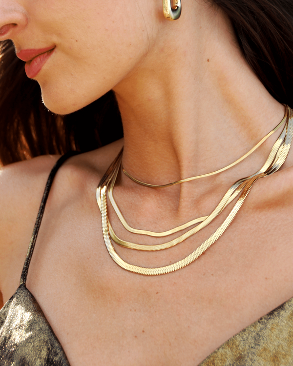Collana Snake piatta